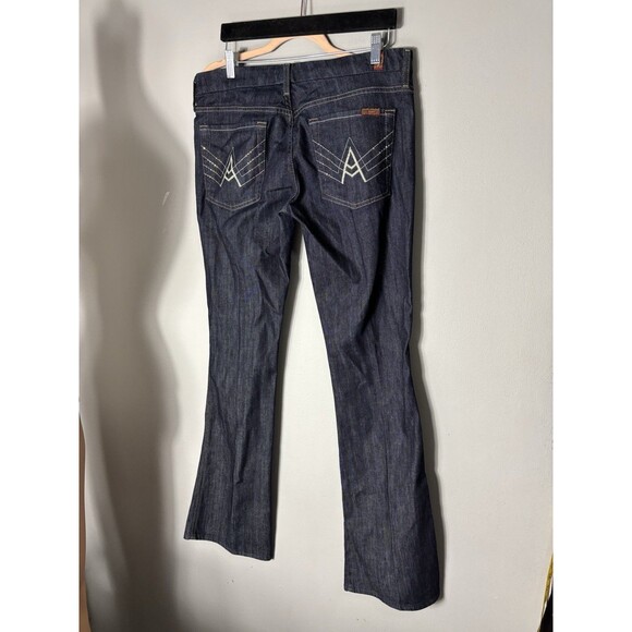 7 FOR ALL MANKIND A Pockets Stretch Boot Cut Bling Jeans Sz 31 X34 - Picture 11 of 13